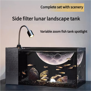 Ensemble complet personnalisé de réservoir de paysage de lune avec filtre latéral projecteur de réservoir de poissons zoomable décoration de la maison lampe de lune créative - Product Image 2