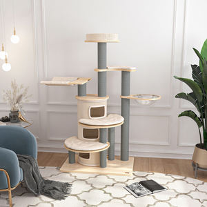 HC bingkai panjat kucing mewah super besar impor kayu solid kucing villa furnitur & tiang penggaruk - Product Image 3