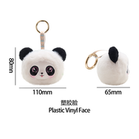 Porte-clés en peluche Panda multi-styles en gros pour l'inventaire des boutiques de cadeaux
