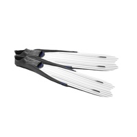 V.DIVE Palmes de Plongée Longues Professionnelles, Durables, Écologiques, Antidérapantes, avec Poche Intégrée, en Caoutchouc, Rigideur Moyenne, pour Plongée Profonde, 2 Pièces
