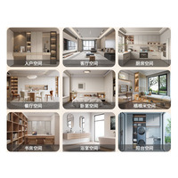 Ensembles d'armoires de cuisine au design moderne et luxueux, finition laquée grise, structure en MDF, style panneau en bois, évier, robinet, stratifié
