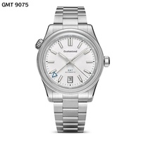 Montres automatiques à mouvement automatique Miyota 9075 du Japon, logo personnalisé, BGW9 super lumineux, montre mécanique de luxe pour hommes