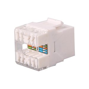 Conector Keystone Cat5e sin blindaje de 180 grados UTP RJ45, módulo de datos PT-A03-5E para LAN de 1000Mbps - Product Image 1