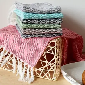 Turkey Cotton Kitchen Towel Nordic Tassel Tea Towels Rectangular