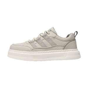 Chaussures pour hommes 2026, nouveau style été, respirantes, perforées, sportives, à talon bas, semelle épaisse, surface en cuir, couleur blanche, adaptées aux adolescents - Product Image 5