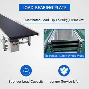Bifa OEM PVC Edelstahl Band förderer Automatischer motorisierter Förderer mit Leitplanke - Product Image 5