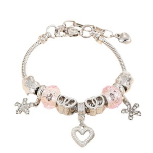 Panjia DIY pulsera de cadena de cobre con cuentas chapado en oro oso amor diamantes de imitación flor colgante transfronterizo aleación Popular inspirado <span class=keywords><strong>Dora</strong></span> - Product Image 5