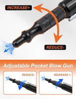 2pcs CT-004 Mini pistolet pneumatique portable directement connecté au compresseur d'air pour un nettoyage efficace