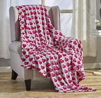 Nouveau design personnalisé de couvertures en peluche douces et confortables avec impression de cœurs Confession de la Saint-Valentin en flanelle de vacances en polaire Vente en gros