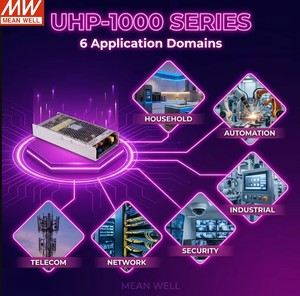 Fonte de Alimentação Industrial Mean Well UHP-1000-12 Tipo <span class=keywords><strong>Slim</strong></span> 960W PFC, Econômica, 12V 80A - Product Image 1