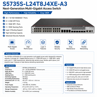 S5735S-L24T8J4XE-A3 24-Port Gigabit RJ45 8-Port 2.5GE SFP 4-Port 10GE SFP+ 2x10G Stack Layer 3 Enterprise Managed Switch