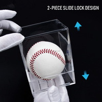 Vitrine de baseball personnalisée Protection UV pour boîtes de rangement empilables en plastique cube