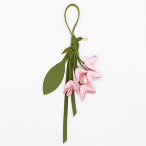 Pu <b>Leather</b> Woven Lightweight Imitation Golden Osmanthus Flower <b>Keychain</b> Charm Customizable Logo Direct Manufacturer - Product Image 5