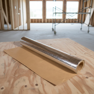 Rollo de Aislamiento de Papel Kraft Laminado con Papel de Aluminio |   Material de Protección Térmica Radiante para Techos, Paredes, Ductos de HVAC y Embalaje - Product Image 3