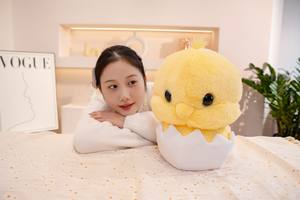 ตุ๊กตาไก่ยัดนุ่นรูปสัตว์น่ารักสีเหลืองมาใหม่นุ่มน่ารักน่ารักทำจากผ้าฝ้าย PP ใส่สบายใช้งานได้จริง - Product Image 5