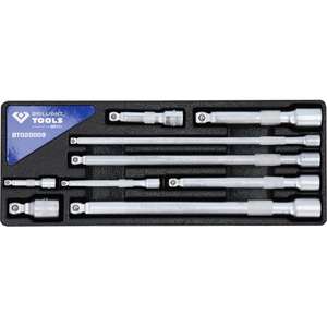 BRILLIANT TOOLS - BT020009 Juego de extensión Wobble 1/4 ''+ 3/8'' + 1/2 ''(9 piezas) -ACCESORIOS LLAVE EAN 4042146867372 - Product Image 1