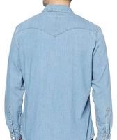 Chemises en jean rétro de vêtements de travail personnalisables 100% coton ligne claire couleur originale personnalisée