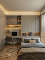Ensemble de lit tatami pliable, armoire de rangement grande capacité pour petite maison et suite d'hôtes