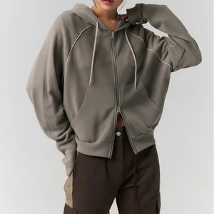 สินค้ามาใหม่ เสื้อถักคุณภาพสูงสำหรับฤดูใบไม้ร่วง สไตล์วินเทจ แจ็คเก็ตถักแบบซิป แขนยาว ผ้าฝ้าย - Product Image 2