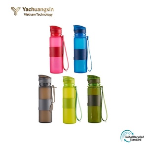Botella de Agua Deportiva de Plástico Azul con Tapa de Botón a Presión, Diseño a Prueba de Fugas para Senderismo y Camping, Uso Unisex - Product Image 3