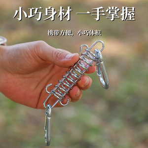 Tent Spring Buckle Stainless Steel 9.5x3cm 12x3.5cm Outdoor Camping <b>Hook</b> High Elasticity Durable Anti Rust - Product Image 4