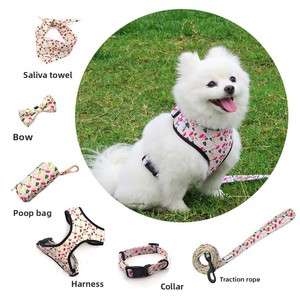 Correa para Perros Pequeños y Medianos con Estampado de Lazo, Bolsa para Excrementos, Arnés y Collar para Pasear Perros - Product Image 4