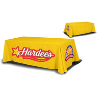 Nappe de table drapée personnalisée imprimée sur mesure 4ft 6ft 8ft en polyester 300D pour salons professionnels, événements et expositions