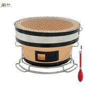 Barbecue portable japonais Hibachi Yakitori Mini gril rond de table en acier au carbone