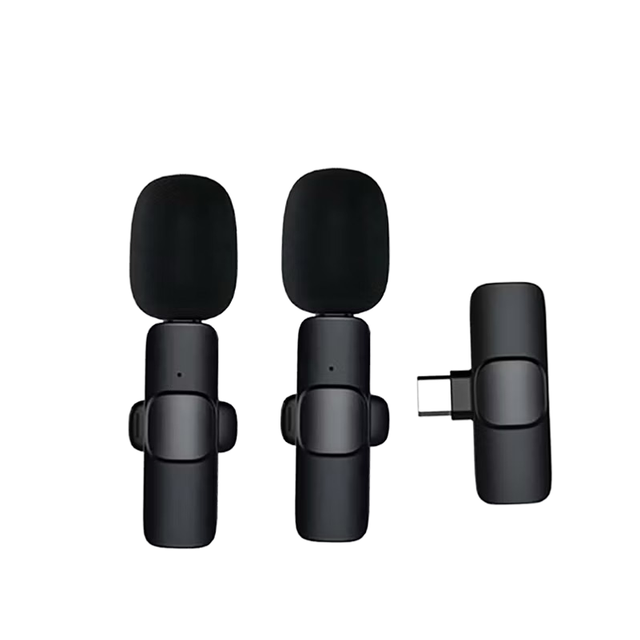 Dual Wireless Lapel Microphone Type C Connector Mini Noise Reduction Mic For Iphone Content Creation Video Shooting
