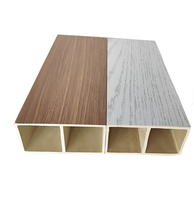 Décoration intérieure : Tube carré creux en WPC, colonne en bois, tube de plafond en bois résistant à la corrosion, imitation bois
