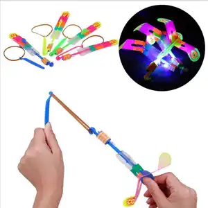 Quickly Fast Catapult Luminous Toys Led Flying Rockets Light Up Slingshot Flying Toys Plane