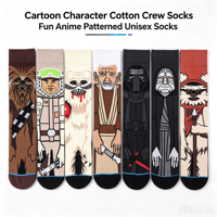 Kaos Kaki Katun Unisex Motif Anime Kartun Grosir 7 Desain Karakter Pola Kustom Hangtag untuk Hadiah Pesta Pemakaian Sehari-hari