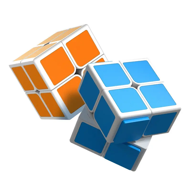 QY mainan OC kubus magnetik 2x2x2, kubus Tiled profesional POP ajaib 2x2 tahan stres mainan Puzzle cepat