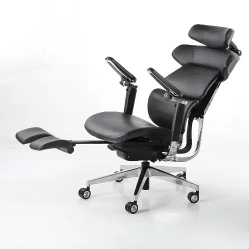 Nouveau Design Boss Directeur Manager Chaise de bureau pivotante en cuir avec repose-pieds