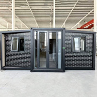 Maison conteneur modulaire préfabriquée à panneaux sandwich, construction rapide, 20FT/40FT, extensible, design moderne, salon, cuisine, salle de sport