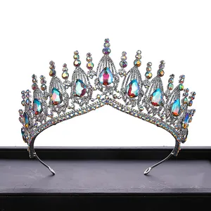 DaiMing HG08182 Luxury Wedding Crown Queen Pageant Crystal Quartz Tiaras Bridal Crown Accessories