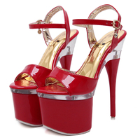 Sandales Stiletto pour femmes de créateur 17 cm plate-forme à talons hauts multicolore fonction d'augmentation de la hauteur fêtes sexy à la mode