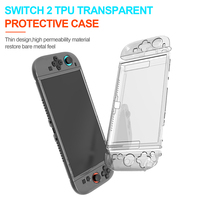 Coque de protection transparente en TPU détachable pour Nintendo pour Switch 2 modèle 2025 NS2 Console accessoires de jeu auto-souples