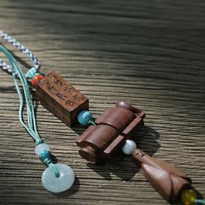 สร้อยคอเครื่องรางจีน<span class=keywords><strong>โบราณ</strong></span> สร้อยคอแฟชั่น สร้อยคอไม้จูจูบลายสายฟ้า - Product Image 2