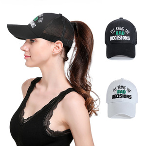 HJH149 porterò le decisioni sbagliate cappelli sportivi da donna da uomo in tela traspirante berretto da Baseball papà cappellini Snapback - Product Image 2