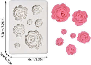 แม่พิมพ์ซิลิโคนรูปดอกกุหลาบและดอกกุหลาบเครื่องมือตกแต่งเค้กแต่งงานเครื่องมือทำเค้กฟองดองแม่พิมพ์เค้กน้ำตาลปั้นเค้ก - Product Image 4