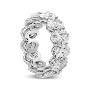 Gioielli Raffinati, Anello in Oro Massiccio 14K 18K con Diamanti CVD Taglio Ovale 3mm, Certificato IGI, Anello Nuziale con Diamanti Coltivati in Laboratorio - Product Image 5