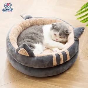 Tempat Tidur Hewan Peliharaan, Perlengkapan Musim Dingin Rumah Kucing Tertutup Universal Hangat Empat Musim