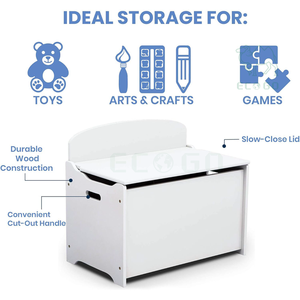 Boîte à jouets de luxe blanche Rangement de jouets Organisateur de jouets pour enfants à la maison - Product Image 3