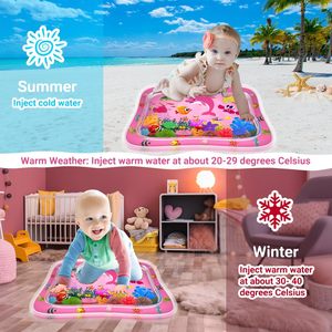 Tapete Inflable de Agua para Bebés, Tapete Sensorial de Juego con Diseño de Mundo Marino Rosa para Recién Nacidos, Bebés y Niños Pequeños - Product Image 5