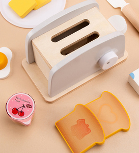 Juguete <span class=keywords><strong>de</strong></span> Madera para Niños, Juego <span class=keywords><strong>de</strong></span> Cocina con Tostadora <span class=keywords><strong>de</strong></span> Juguete, Interacción Padres-Hijos, Máquina para Hacer <span class=keywords><strong>Pan</strong></span> - Product Image 5