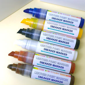 Marqueurs blanchissants <span class=keywords><strong>pour</strong></span> chaussures 2026 en gros, encre permanente à base d'eau oblique de qualité supérieure <span class=keywords><strong>pour</strong></span> semelles intermédiaires de baskets, 12 couleurs <span class=keywords><strong>pour</strong></span> baskets - Product Image 1