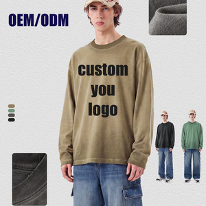 Blank Cotton O-<b>Neck</b> Long Sleeve <b>Tshirts</b> <b>High</b> Quality Print Wholesale Homme T Shirts Customized Plain Casual T-Shirts For Men - Product Image 2