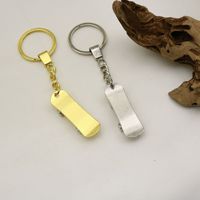 Kaykay Anahtarlığı, 109x30mm, Sırt Çantaları ve Hediyeler için Parlak Metal Spor Çantası Süsü, Altın Gümüş