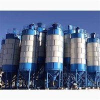 Silo per Cemento Verticale da 100 Tonnellate, Grande Capacità di Stoccaggio, in Lamiera d'Acciaio, Silo Mobile per Cemento